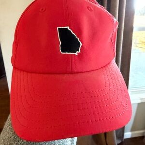 Red Georgia Embroidered Cap